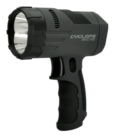 Cyclops Revo 1100 Lumens Spotlight features a grey polymer water resistant housing